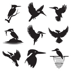Vector birds silhouettes Sparrows Silhouette Pigeons Flying Silhouettes 1 brid silhouette