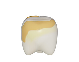 Teeth 3D rendering. free space for text. wallpaper. background. dirty. disease. limestone. Toothbrush 3D.