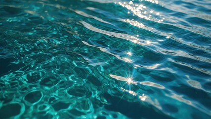 Rippling water reflects sunlight, creating an interplay of light and shadow. The selective focus accentuates the tranquil nature of this moment, evoking peace and relaxation.
