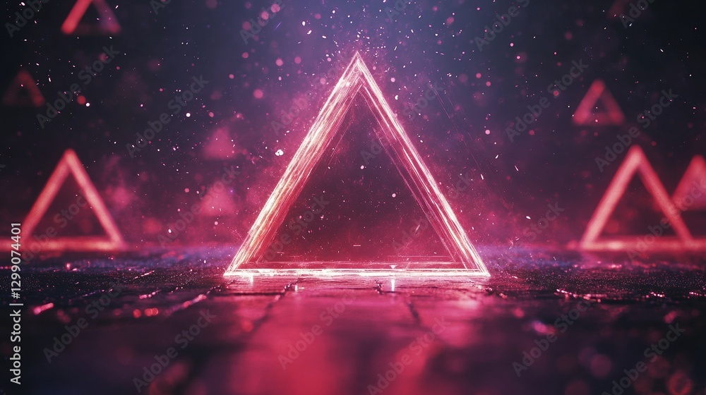 Poster abstract triangle background