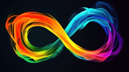 Celebrating World Autism Awareness Day with vibrant infinity symbol in rainbow colors representing diversity and inclusion