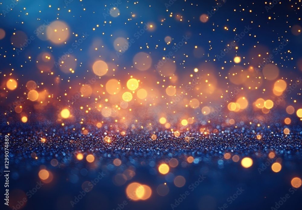 Poster softly glowing bokeh lights creating a dreamy background with shimmering particles floating in a gra