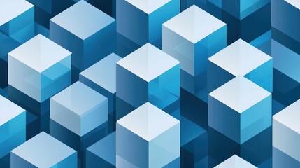 Elegant blue and white geometric pattern featuring symmetrical shapes for modern interior design