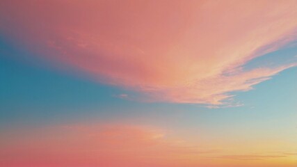 Fototapeta premium Sun sets on the horizon, casting warm hues across the tranquil ocean. The soft blend of colors creates a calming ambiance, highlighted by selective focus and blurred effects.