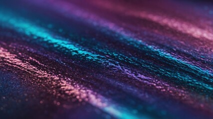 Rich purple and blue waves create a captivating abstract pattern, enhanced by selective focus and bokeh effects. The blurred background adds depth to this mesmerizing display.