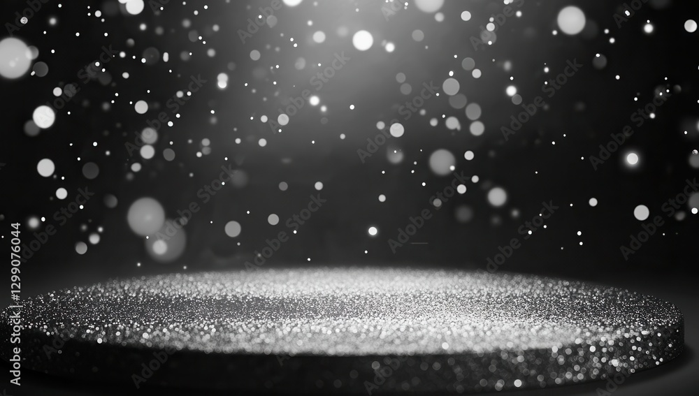 Poster sparkling bokeh background with glittery surface and soft focus highlights for elegant design and cr