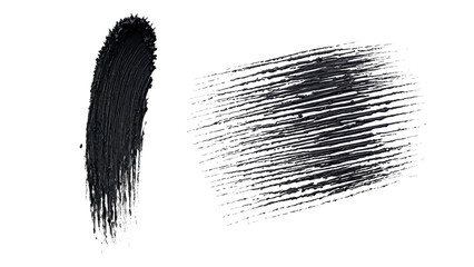 Cosmetic sampler, smear of black mascara