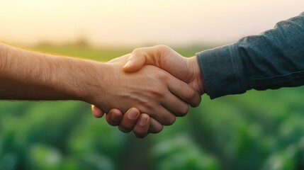 A business professional collaborating with farmers to build a joint business. Supporting farmers, mutual relationships, and business dependence. Economies of scale and cost reduction.