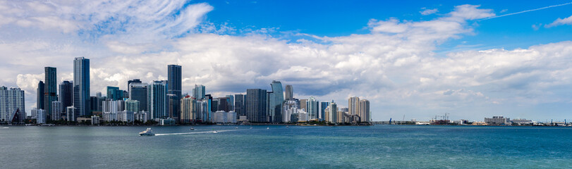 Obraz premium Panorama Miami aerial photo 2025 prints