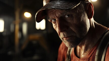 Professional Worker in Ultra-Detailed Cinematic Lighting for Adobe Stock