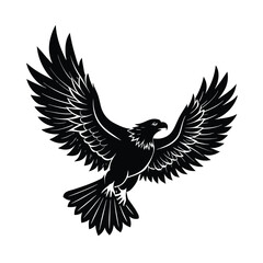 Eagle vector illustration Silhouette on white background