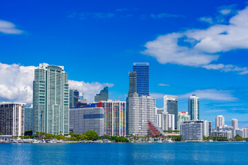 Naklejka premium 2025 travel Brickell Miami FL