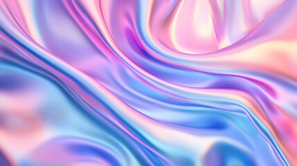 Obraz premium Beautiful, smooth, iridescent background with pastel blue, pink, and purple colors 