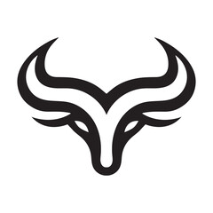 Bull Logo Vector Simple Modern Flat, Bull Symbol, Strong Bull illustration Vector 