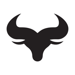 Strong Bull illustration Vector Template, bull logo with big and strong horns