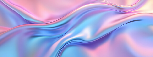 Fototapeta premium Beautiful, smooth, iridescent background with pastel blue, pink, and purple colors 