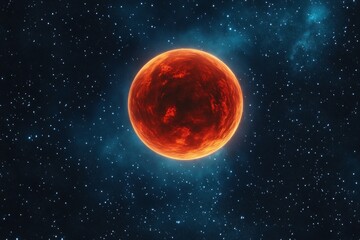 Fototapeta premium brown dwarf star, faintly illuminating the deep space with subtle radiance
