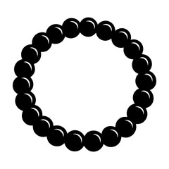 Beaded Bracelet silhouette vector