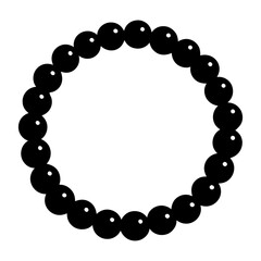 Obraz premium Beaded Bracelet silhouette vector