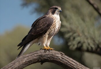 Fototapeta premium Majestic Red-Tailed Hawk in Flight – A Powerful Raptor in the Wild.