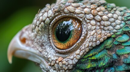 Fototapeta premium Close up of a pheasant eye, detailed texture