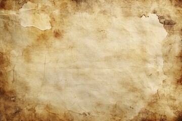 Fototapeta premium Old grunge paper background texture with space for text or design. Abstract vintage wallpaper, vintage wall, blank backdrop. Earth-toned colors, sepia-brown beige tones. Stock photo, high resolution, 