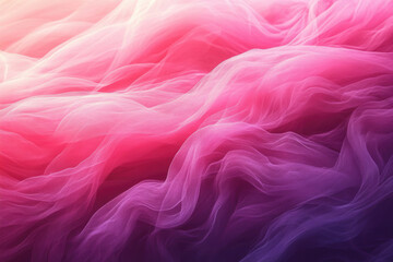 Fototapeta premium Soft, flowing pink and purple tulle fabric creates a dreamy, ethereal texture.