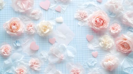 Romantic Valentine's Day Notepaper with Roses