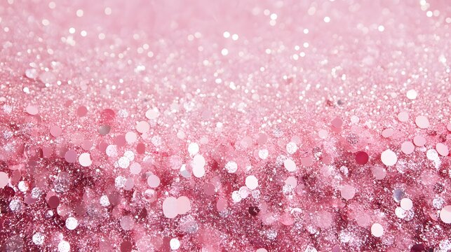 Festive Pink Backdrop with Sparkling Confetti