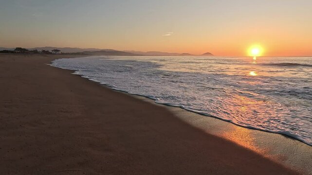 Sunrise in Mexico over the ocean