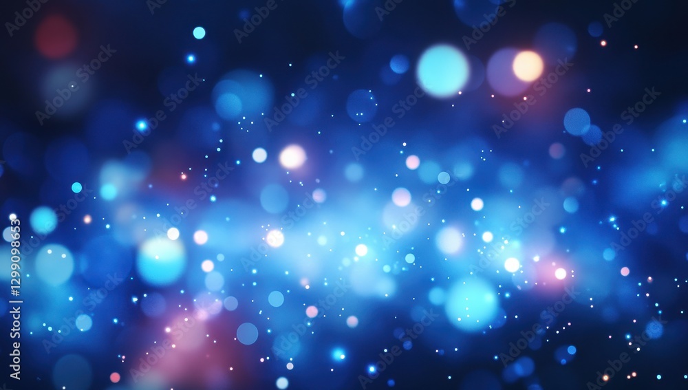 Poster vibrant abstract background of colorful bokeh lights in shades of blue red and purple creating a dre