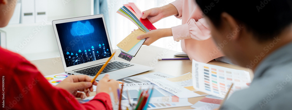Poster cloud computing software for brisk remote work and personal data storage