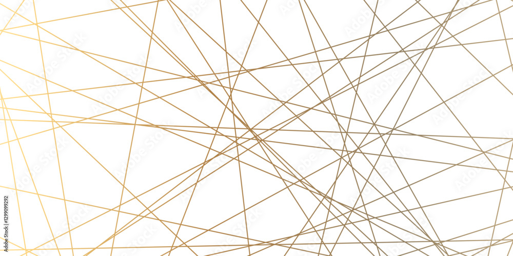 Poster Modern minimal golden random line background with stoke. abstract futuristic architecture concept digital geometric transparent for wallpaper, presentation background design, vector illustration.	