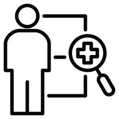 Disease Diagnosis icon line vector illustration