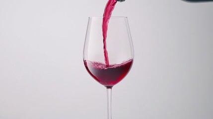 Pouring Red Wine into Glass with Elegant Chaos Around