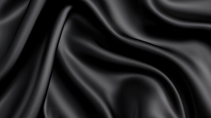 Close-Up of Smooth Silk Fabric Showcasing Elegant Folds and Texture