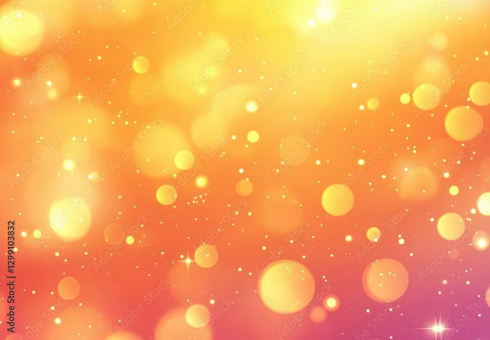Poster vibrant abstract background with soft bokeh effect and warm yellow to orange gradient for creative d