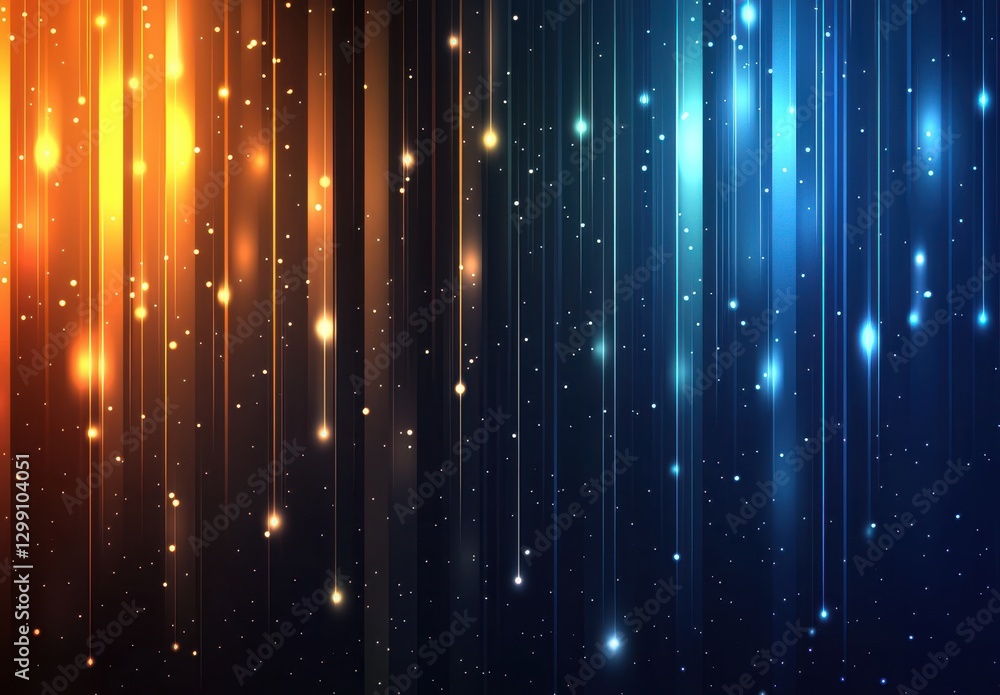 Aufkleber vibrant abstract background with vertical colorful light rays and starry texture for creative design
