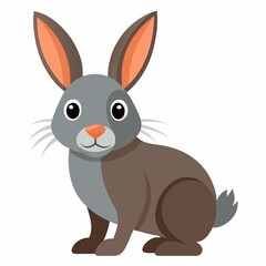 Cartoon Bunny Character illustration on white background