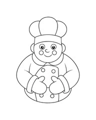 Baker’s Hands Kneading Dough with Flour Details – Realistic Baking Adult Coloring Page on White Background