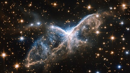 Obraz premium Spectacular Celestial Butterfly Nebula with Countless Stars in Deep Space
