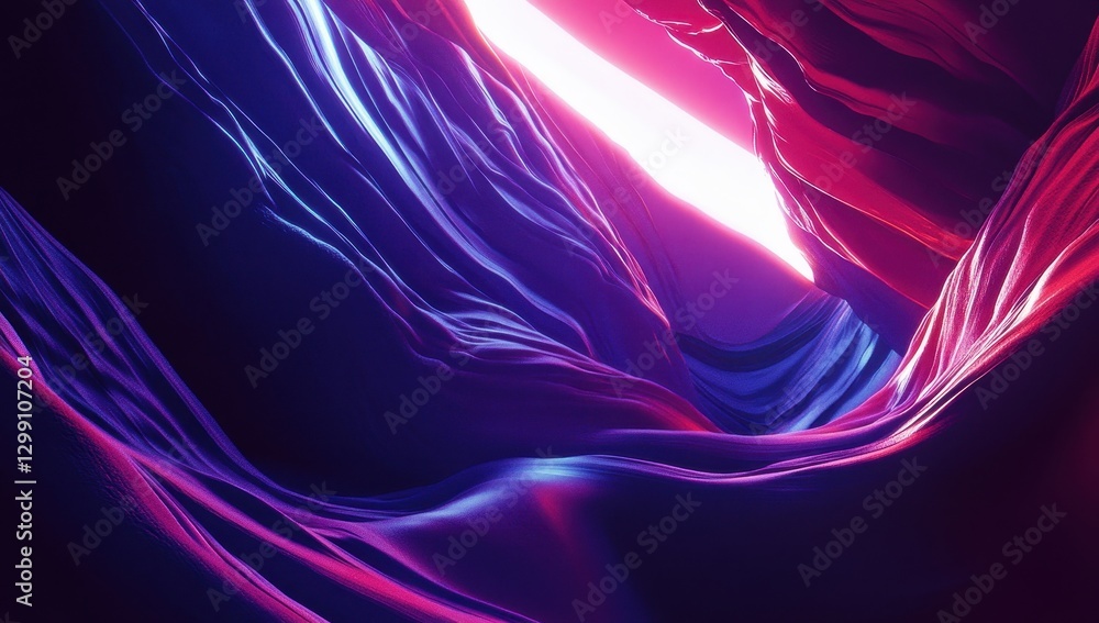 Poster vibrant abstract light and colorful flowing waves in a dynamic digital landscape captured in a mesme