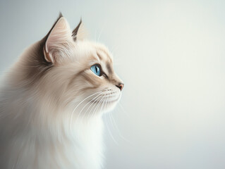 Captivating Cat Portrait: An Artistic Tribute Showcasing Unique Personality, Mesmerizing Eyes, and Soft Fur Through Skillful Use of Color and Texture