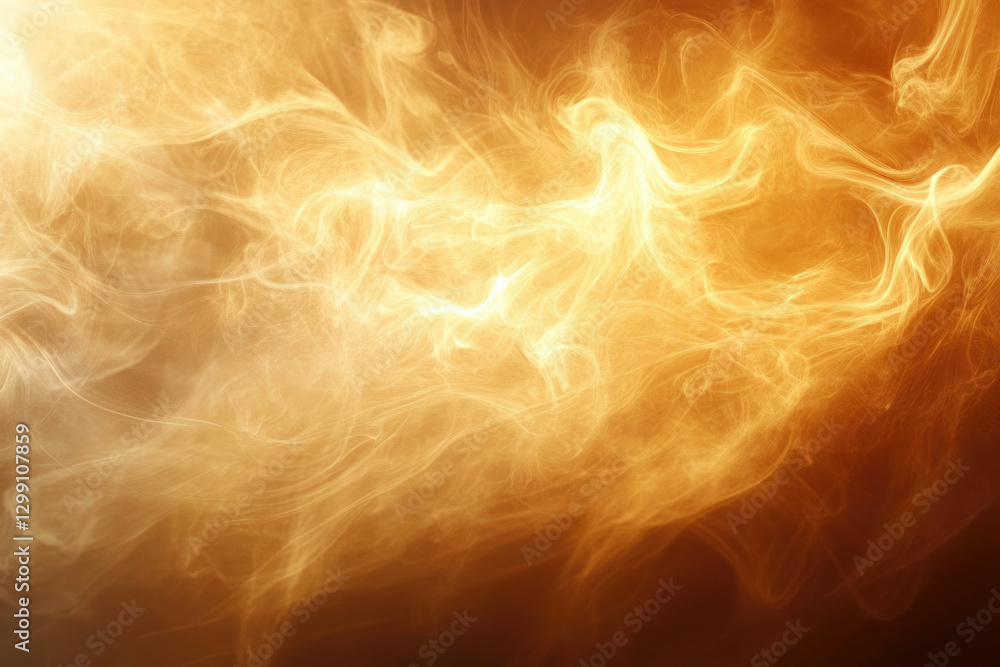 Poster abstract image of swirling, golden smoke or energy, creating a dynamic and ethereal atmosphere.