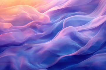 Obraz premium Abstract image of flowing pastel purple and blue fabric, creating a dreamy, ethereal mood.