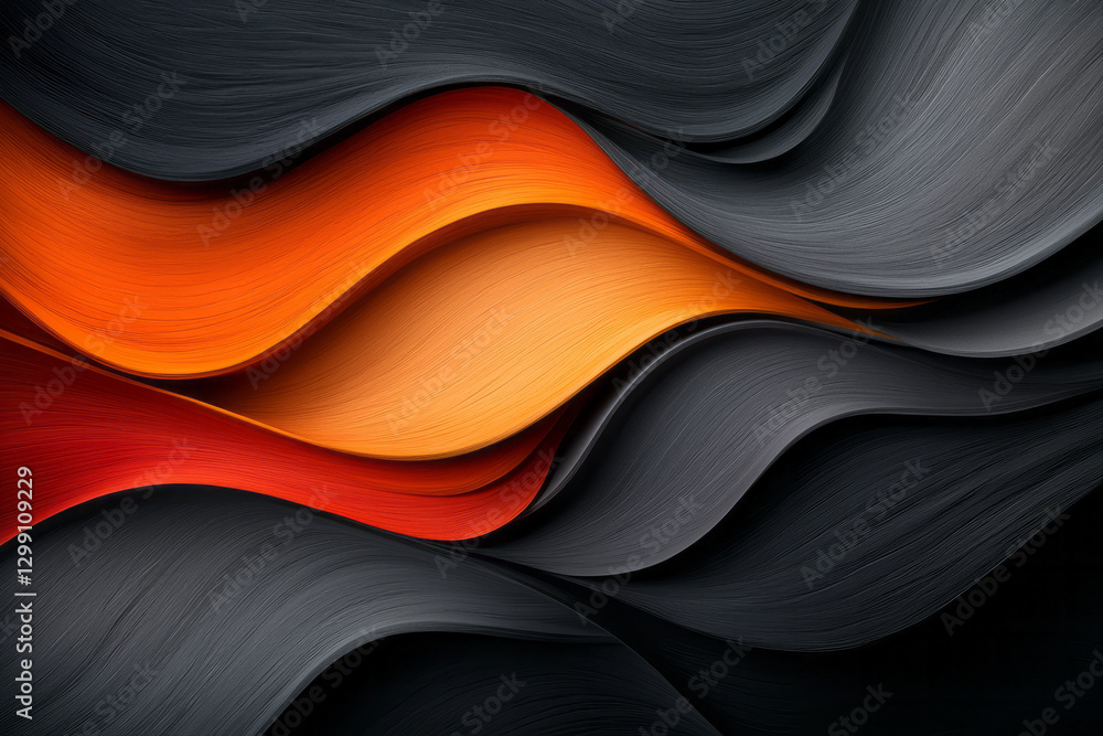 Poster bold editorial style showcasing multiple arcs weaving in and out, intense highlights, dark minimal