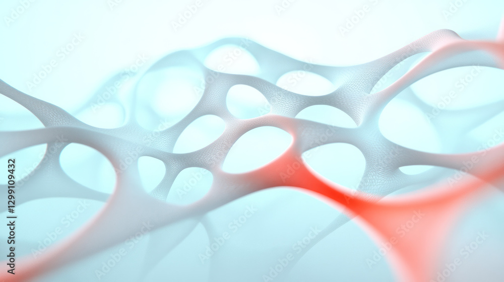 Poster poetic macro shot focusing on the intersecting corners of a wireframe structure, painterly softness