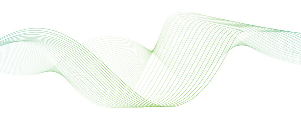 Vector abstract green light blend paper wave flow digital gradient transparent tech curve creative Modern  wave lines glowing moving sound. dynamic thin line. minimal flowing diagonal creative 