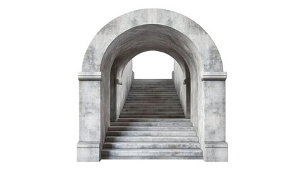 Stone Archway Staircase Leading to Darkness