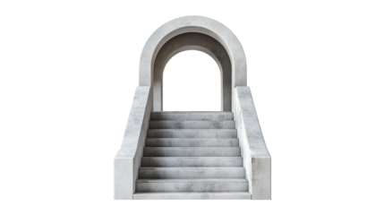 Stone staircase leading to arched doorway minimalist architecture design